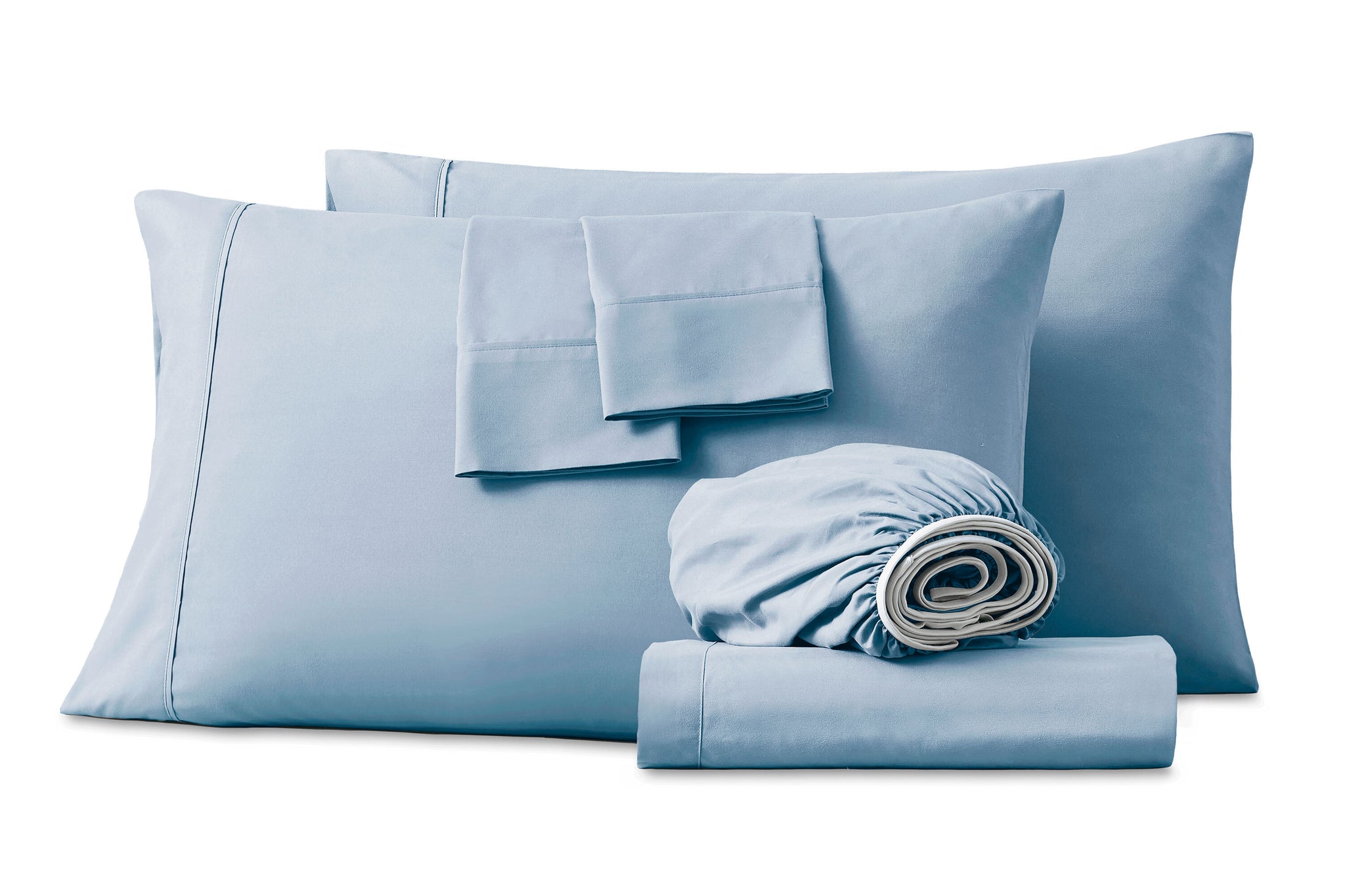 Sleeptone 6pc King Size Sheet Set, Brushed Microfiber, Silver main image 0
