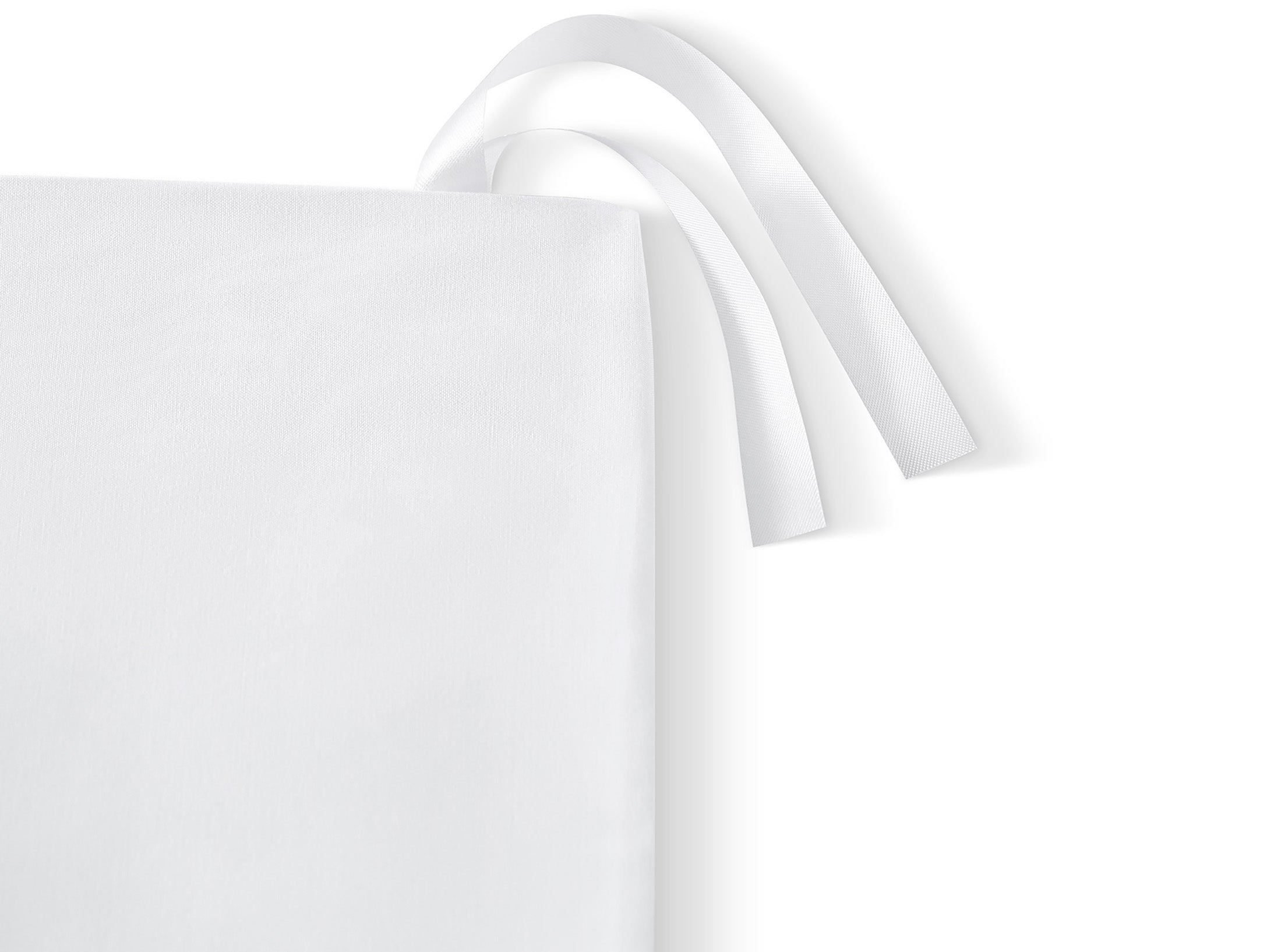 Soft, luxurious white cotton bed sheet with smooth, premium finish and breathable fabric