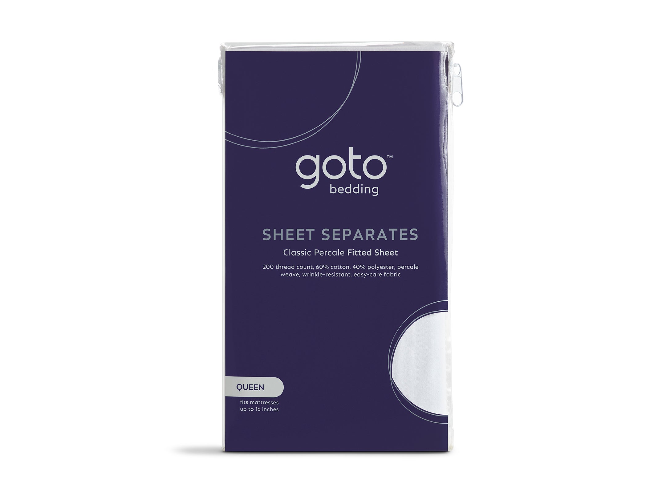 Goto® Percale Fitted Sheet