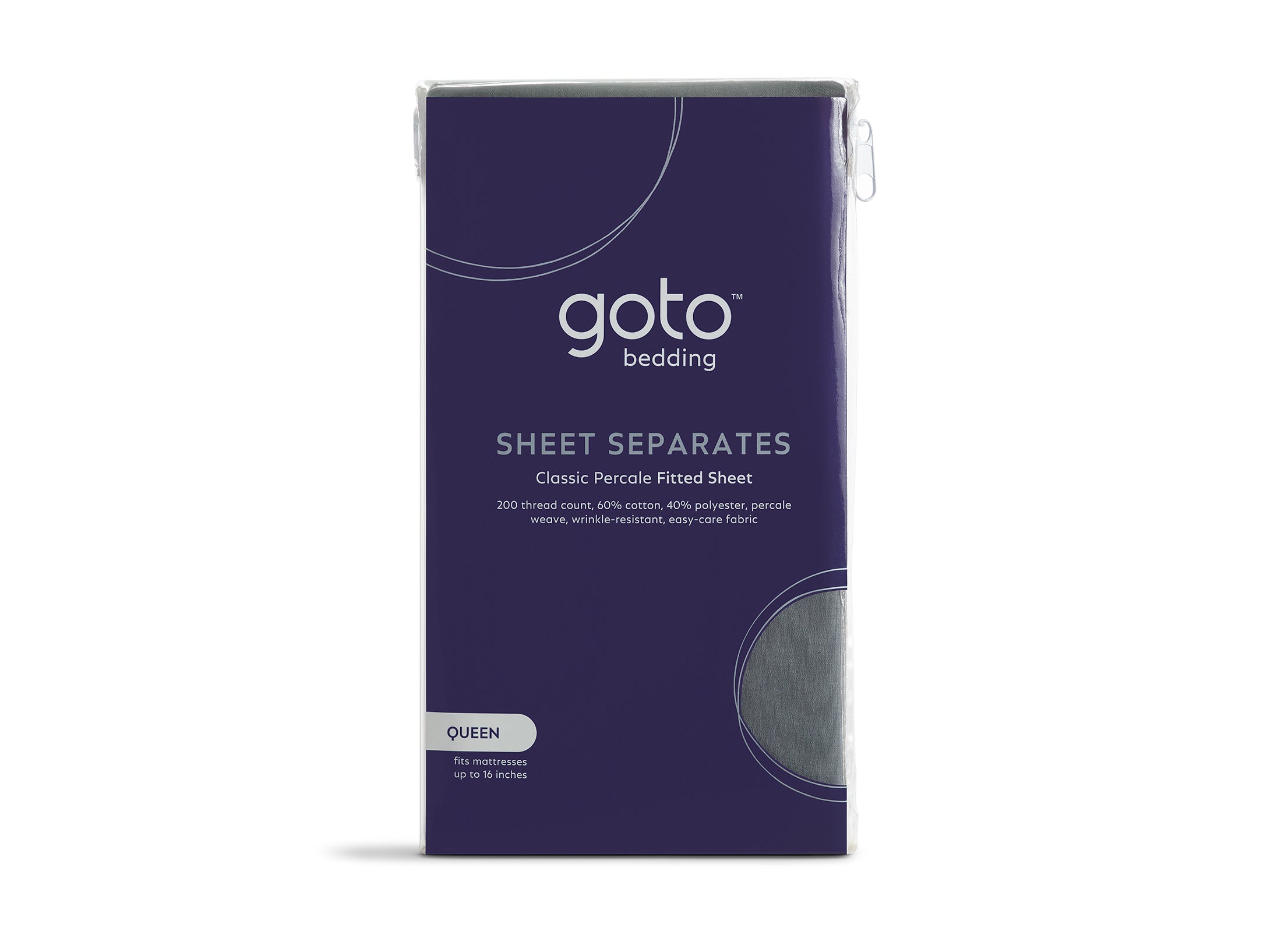 Goto® Percale Fitted Sheet